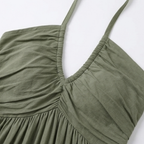 Solenne – Abito Maxi Flowy con Scollo Halter per Donna