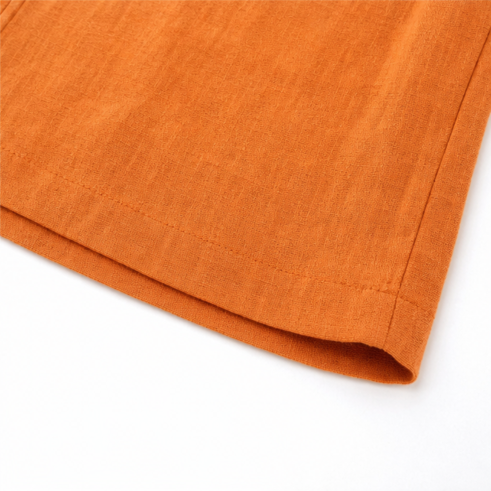 Solavia – Set di 2 pezzi in look lino, top senza maniche con bottoni e pantaloni corti rilassati, set estivo abbinato per donne