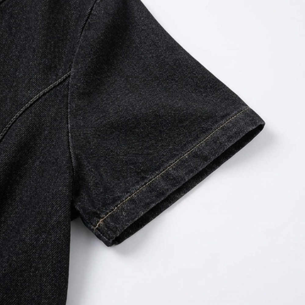 Aurelene – Vestito in denim con scollo a V e tasche per donna