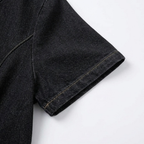 Aurelene – Vestito in denim con scollo a V e tasche per donna
