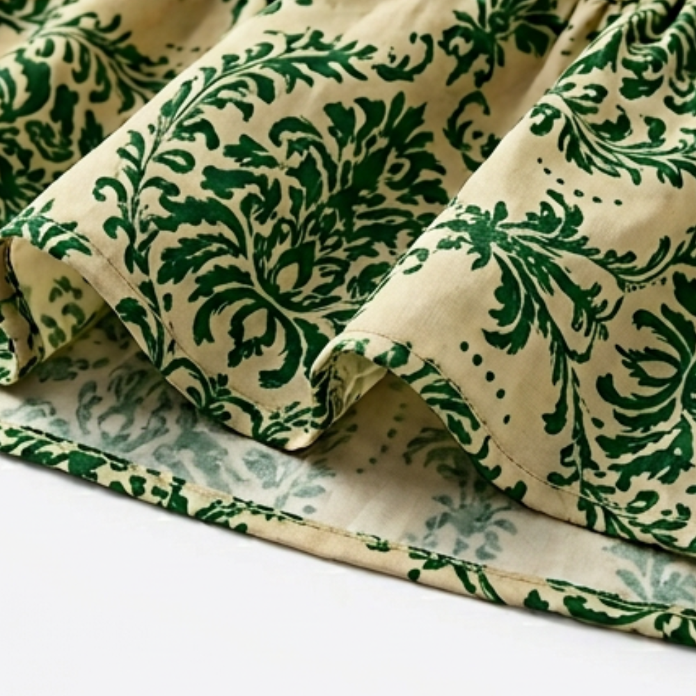 Florenza – Vestito Maxi Floreale da Donna con Arricciature