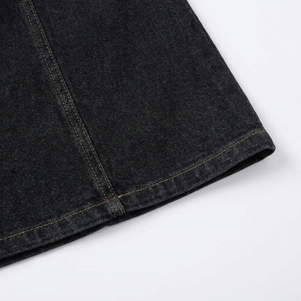 Aurelene – Vestito in denim con scollo a V e tasche per donna