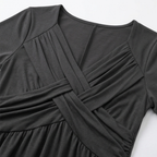 Veluna – Abito Midi con Scollo a V Incrociato e Tasche