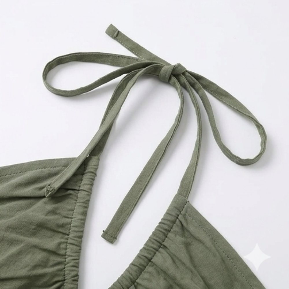 Solenne – Abito Maxi Flowy con Scollo Halter per Donna