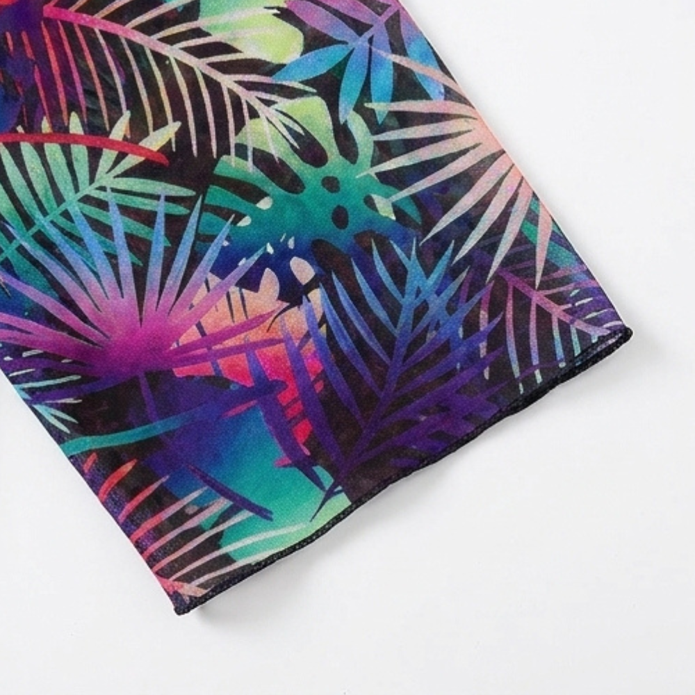Lunavera – Set da bagno tropicale da donna in 3 pezzi con kimono