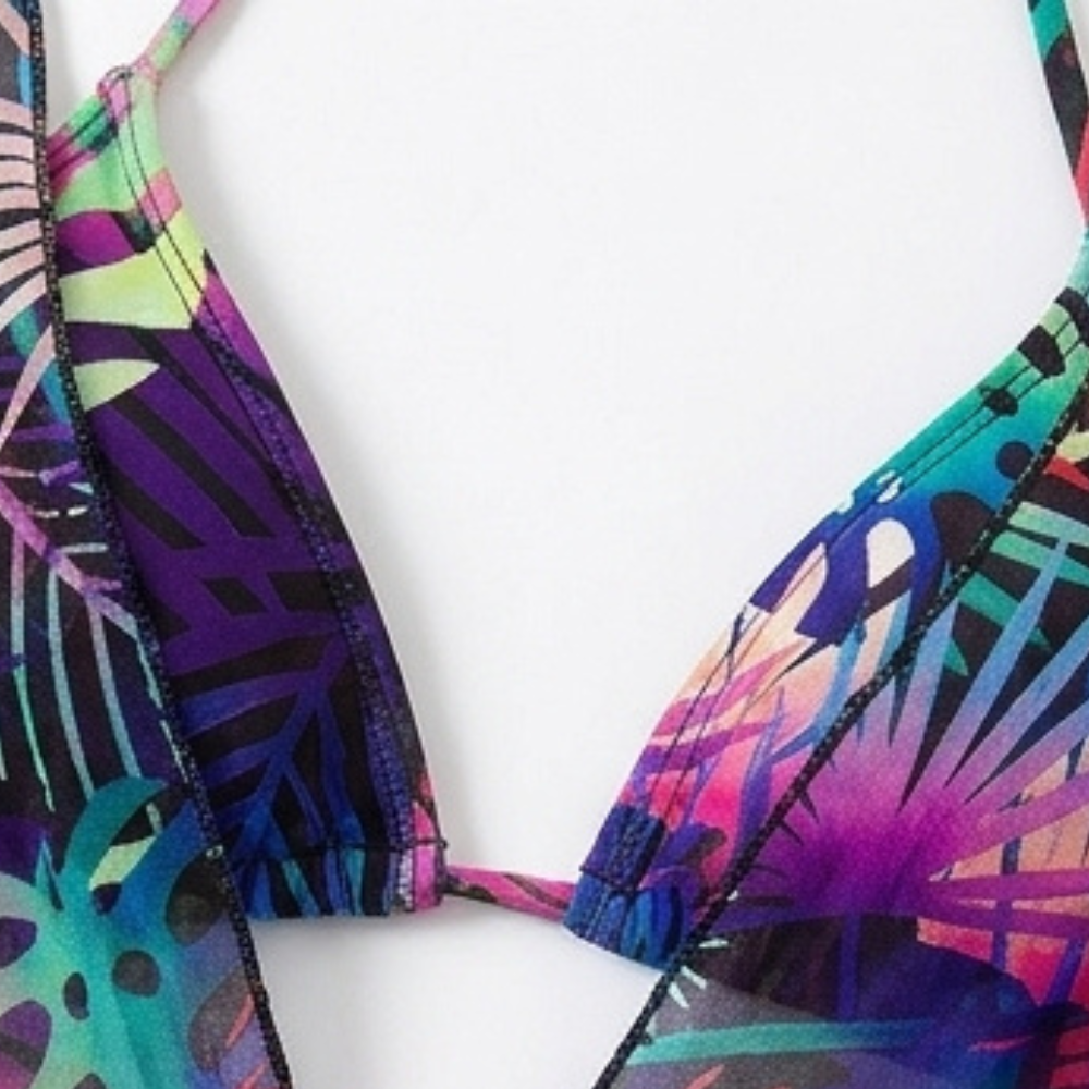 Lunavera – Set da bagno tropicale da donna in 3 pezzi con kimono