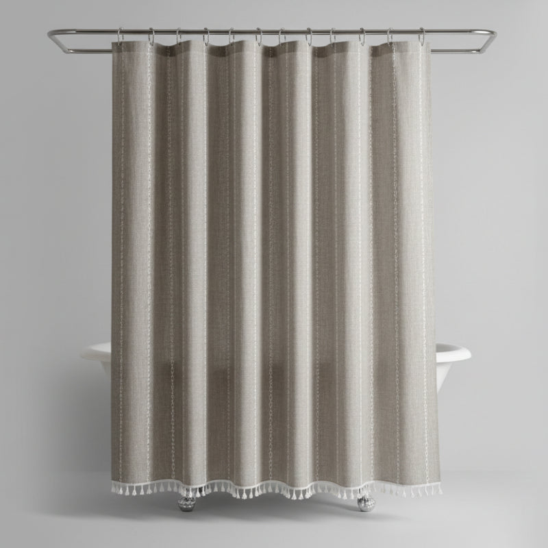 BOHOHAVEN – Tenda da doccia con frange e design impermeabile