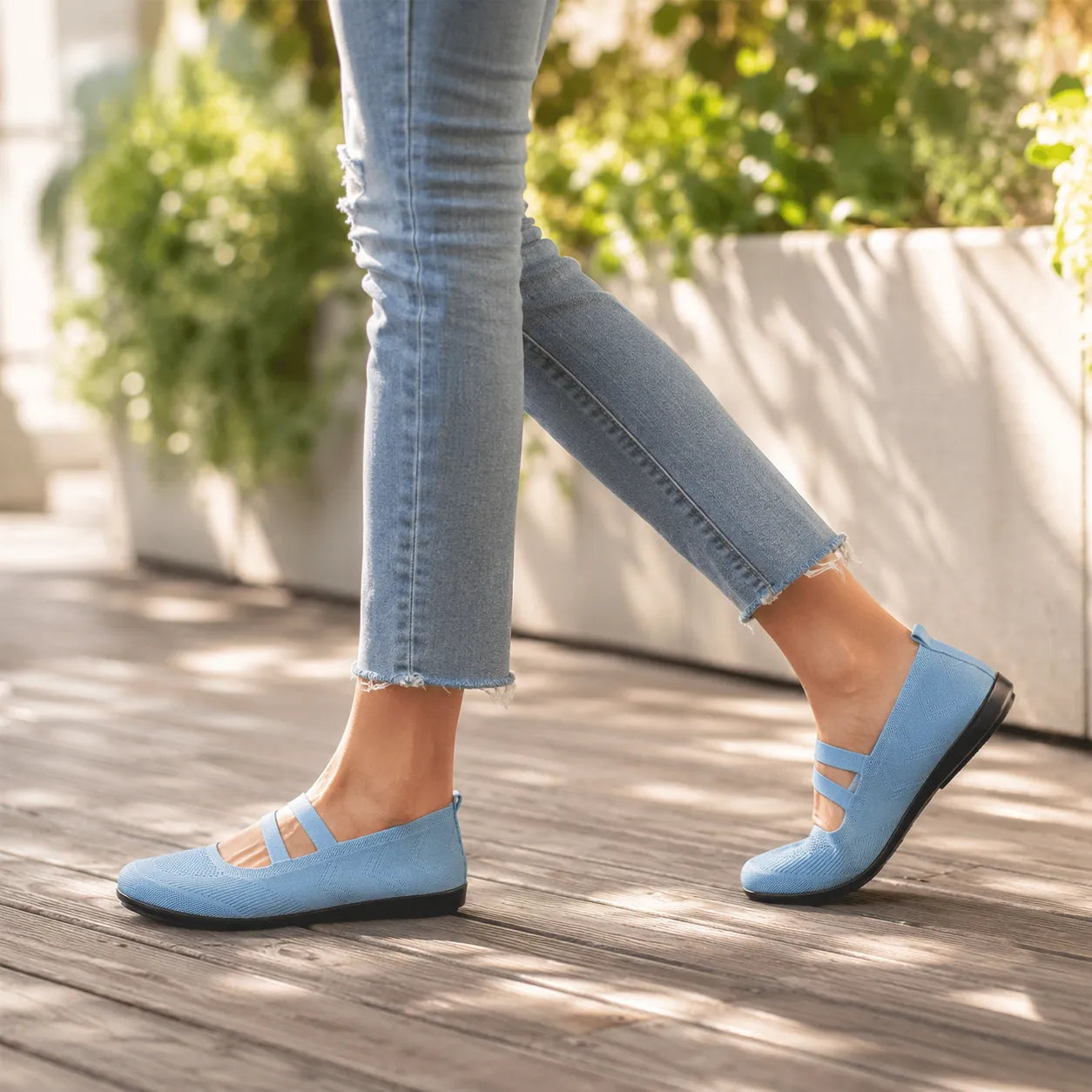 Soffea – Ballerine in Maglia Mary Jane con Cinghie Elastiche per Donne, Slip On Scarpe da Ballo Traspiranti