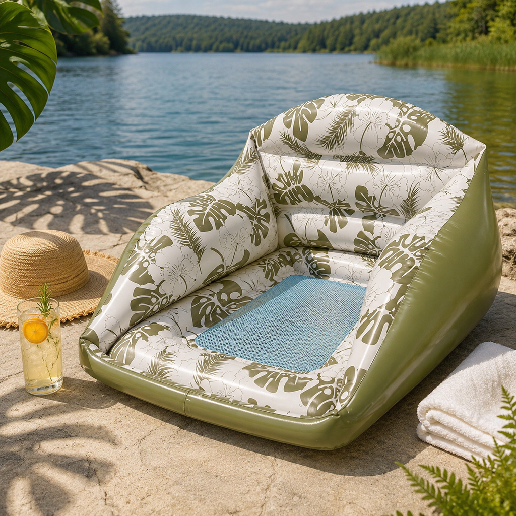 Lounara – Sedia Galleggiante Inflabile a Forma di U con Seduta in Rete Fresca