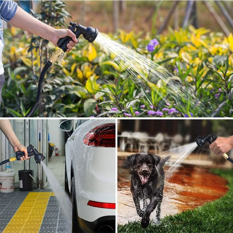 HYDROMAX - Tubo da Giardino Espandibile da 100FT per Irrigazione Facile e 8 Modalità di Spruzzo