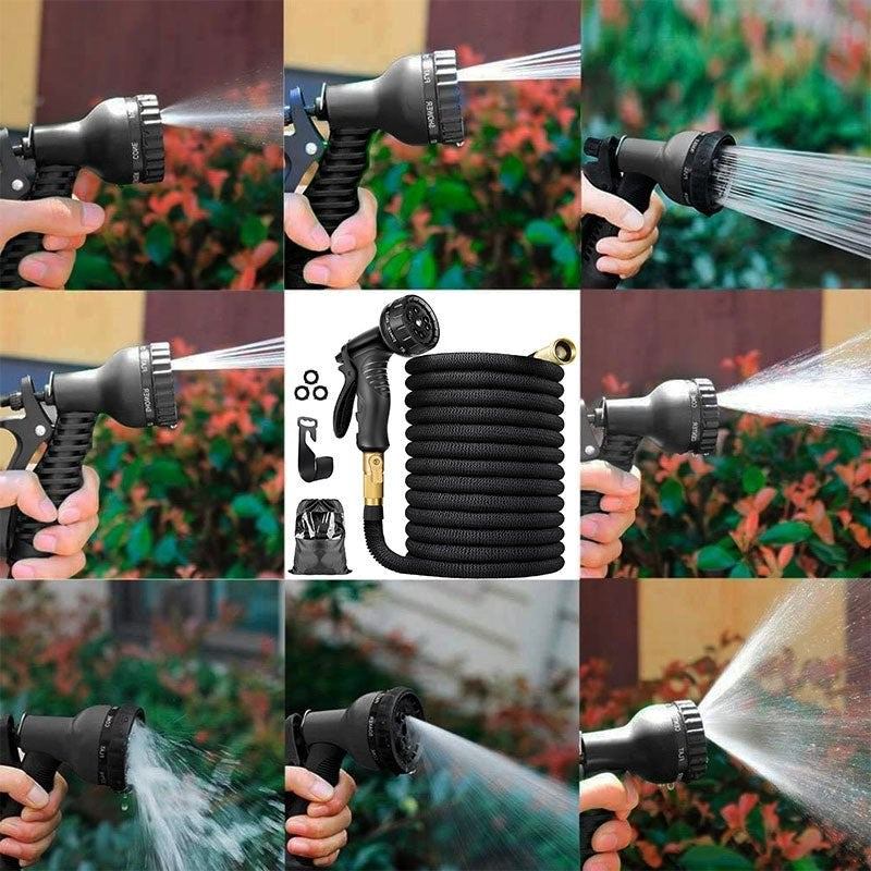 HYDROMAX - Tubo da Giardino Espandibile da 100FT per Irrigazione Facile e 8 Modalità di Spruzzo