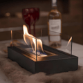 BLAZEORA - Camino da tavolo portatile a bioetanolo con fiamma a combustione pulita, progettato per un calore ambientale moderno e un elegante arredamento interno/esterno