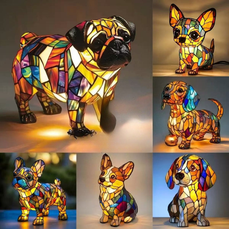 PUPGLOW – Lampada Notturna LED Artistica per Razze di Cani per un Decor Accogliente