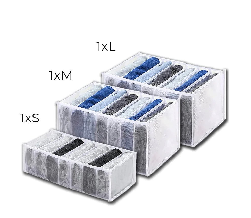 Kit di scatole per organizzare i tuoi cassetti (x3)