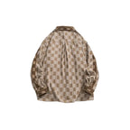 Camicia a Maniche Lunghe Khaki e Crema da Uomo