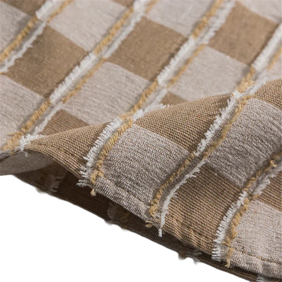 Camicia a Maniche Lunghe Khaki e Crema da Uomo