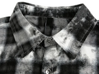Camicia da uomo nera e bianca a maniche lunghe
