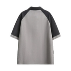 Camicia a Maniche Corte Grigia e Nera da Uomo