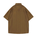 Camicia da Uomo Marrone a Maniche Corte