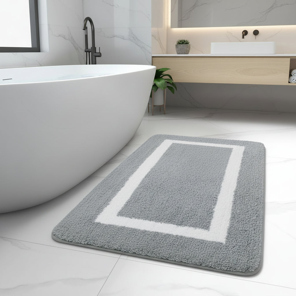 SOFTEDGE – Tappetino da Bagno in Microfibra Antiscivolo per Bagni più Sicuri