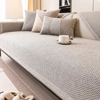 COMFORTWEFT – Copertura per Divano in Cotone-Lino Traspirante e Antiscivolo
