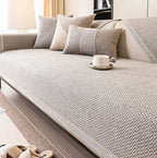COMFORTWEFT – Copertura per Divano in Cotone-Lino Traspirante e Antiscivolo