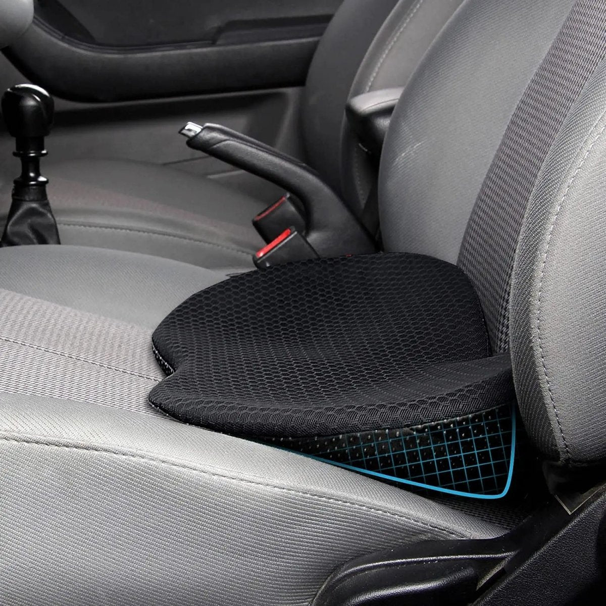 NervoLift - Cuscino per Sedile Auto in Schiuma Memory per Sollievo dalla Sciatica e Supporto alla Postura