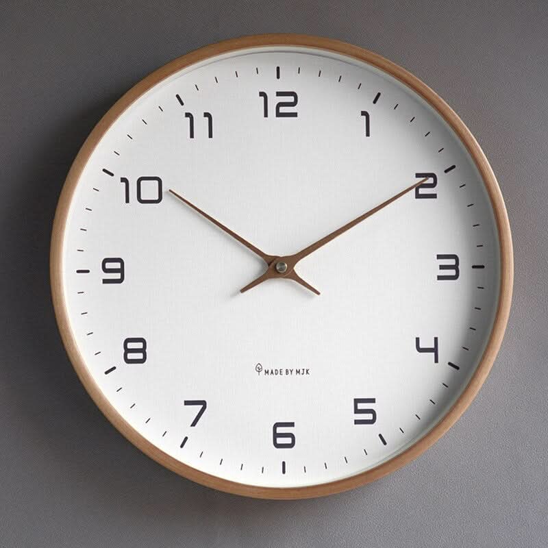 TIMEBLEND - Orologio da parete in legno silenzioso moderno con design scandinavo minimalista per interni eleganti e tranquilli