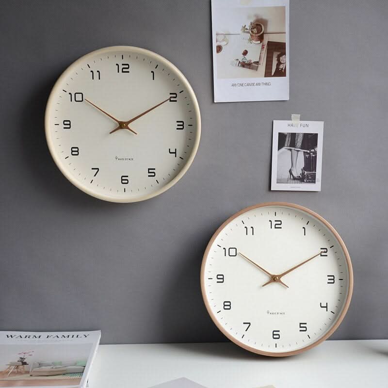 TIMEBLEND - Orologio da parete in legno silenzioso moderno con design scandinavo minimalista per interni eleganti e tranquilli