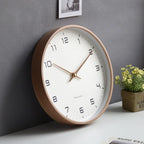 TIMEBLEND - Orologio da parete in legno silenzioso moderno con design scandinavo minimalista per interni eleganti e tranquilli