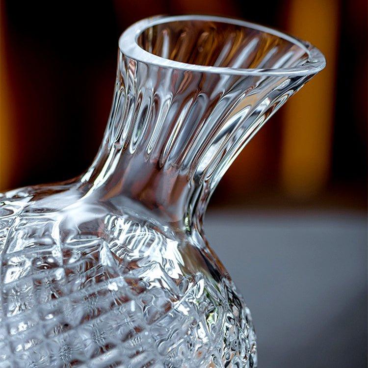 LuxeDecant Decanter per Vino | Rotazione a 360° | Vetro Cristallo Soffiato a Mano | Perfetta Aerazione & Design Elegante