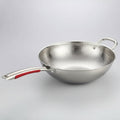 IRONWAVE – Wok in Titanio Premium con Base Curva per Cottura a Induzione