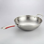 IRONWAVE – Wok in Titanio Premium con Base Curva per Cottura a Induzione