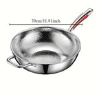 IRONWAVE – Wok in Titanio Premium con Base Curva per Cottura a Induzione