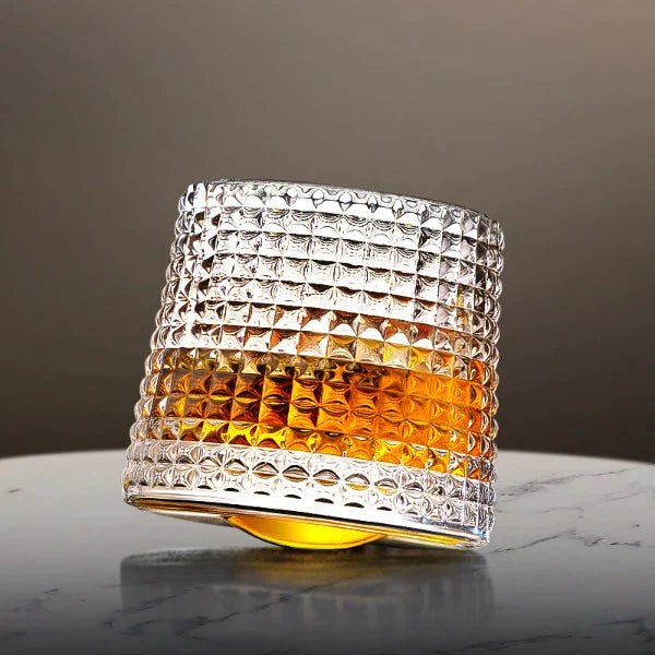 SPINSPIRIT – Set di Bicchieri da Whiskey in Cristallo Rotante