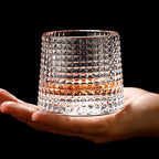 SPINSPIRIT – Set di Bicchieri da Whiskey in Cristallo Rotante