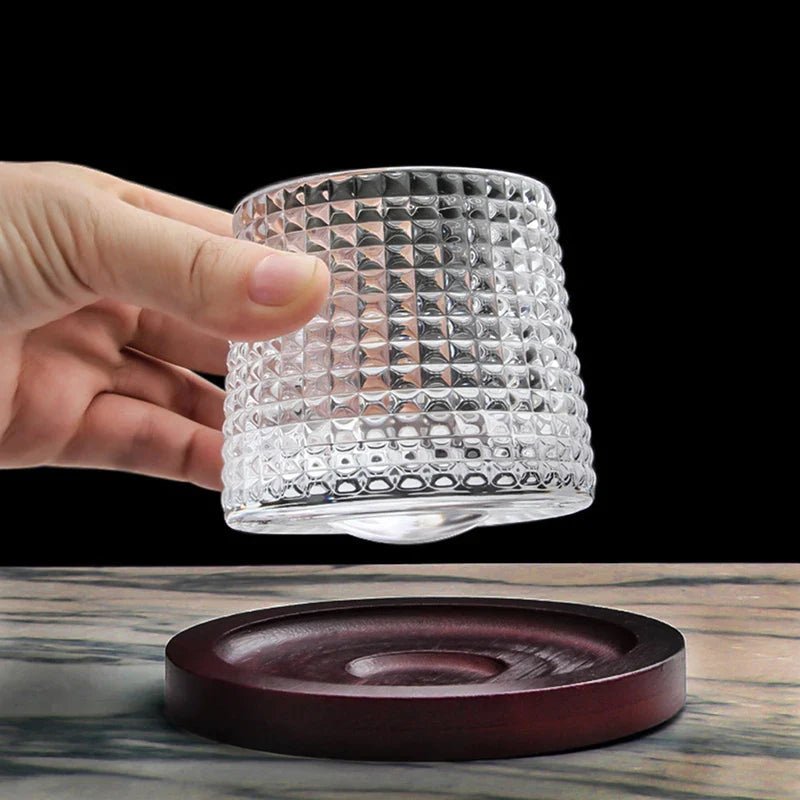 SPINSPIRIT – Set di Bicchieri da Whiskey in Cristallo Rotante
