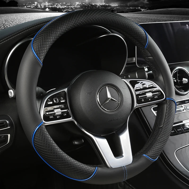 ROADLUX - Copertura premium in pelle sintetica per volante progettata con impugnatura antiscivolo a diamante per un comfort e un controllo di guida migliorati