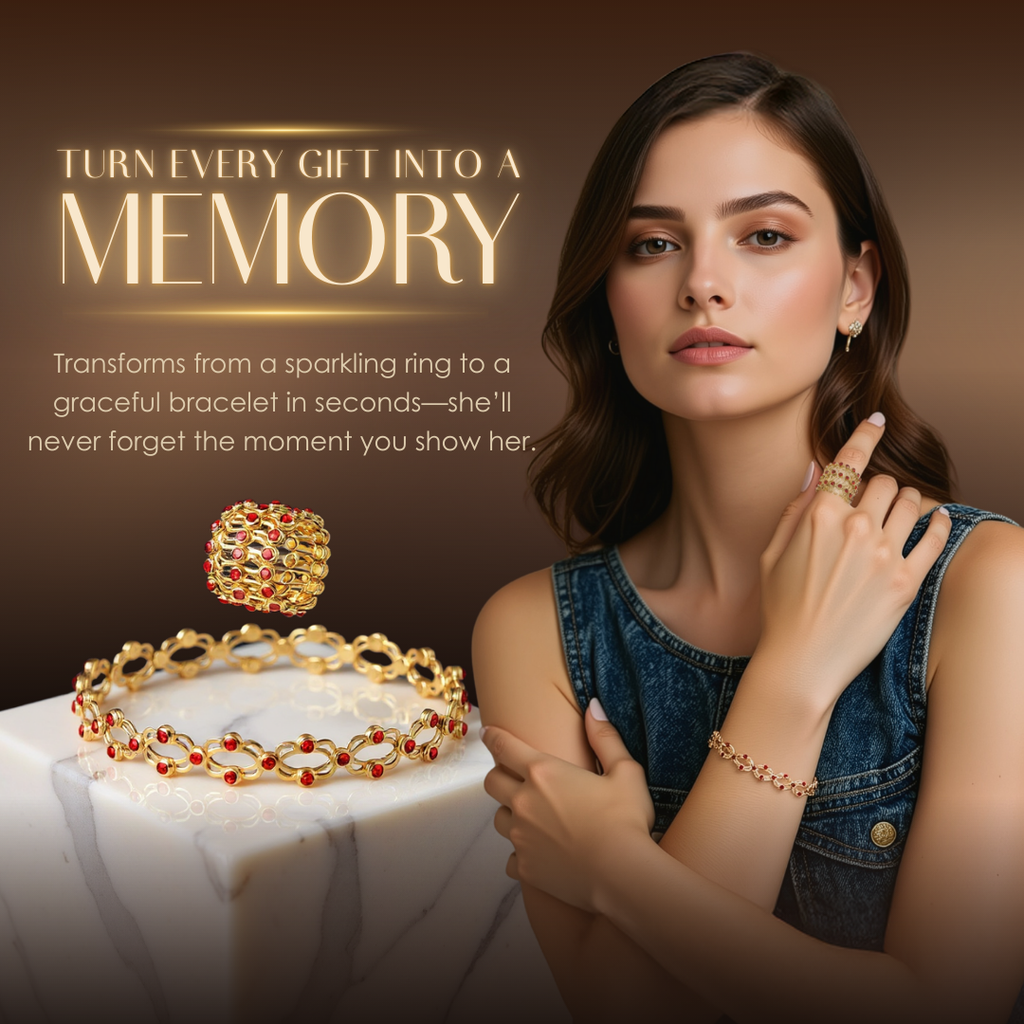 Reveria – Anello pieghevole in zirconia trasformabile in bracciale