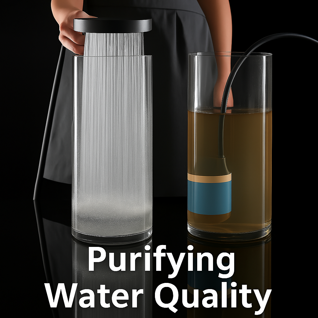 AQUAVITA - Soffione Doccia Filtrato ad Alta Pressione con Turbo Boost e Spray Pioggia