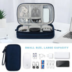 Techviva PackSafe Organizer per Elettronica | 2 strati & impermeabile | Per cavi, caricabatterie, USB & accessori | Compatto & portatile