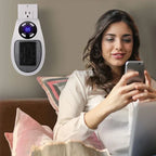 ThermoEase 350W Riscaldatore Compatto | Riscaldamento a presa a muro con telecomando | Display LED & Timer | Spina girevole a 180°