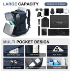 Zaino da Viaggio Travomate | Impermeabile e Versatile | Scomparto per Laptop da 15,6" | Grande Capacità con Separazione Umido-Asciutto