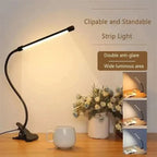 Lampada a morsetto LED LumaFlex | 3 temperature di colore & 10 livelli di luminosità | Funzionamento USB | Braccio flessibile | Amica degli occhi & Dimmerabile