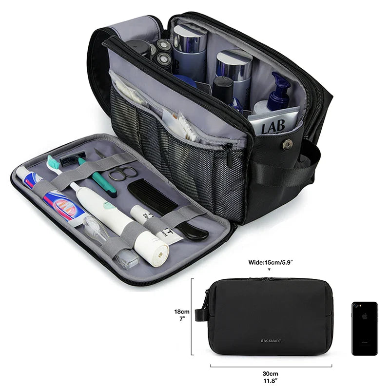 Kosmetixo Pochette da viaggio impermeabile per donne e uomini | Pochette leggera in S/M/L | Accessori da viaggio per prodotti per la cura e trucco | Organizer da viaggio unisex