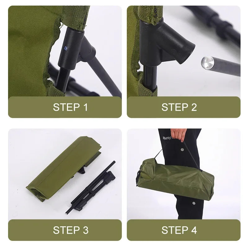 TREKASE Sedia da campeggio pieghevole | Ultra leggera e resistente alle intemperie | Struttura in alluminio | Imbottita per un comfort extra | Facile da montare