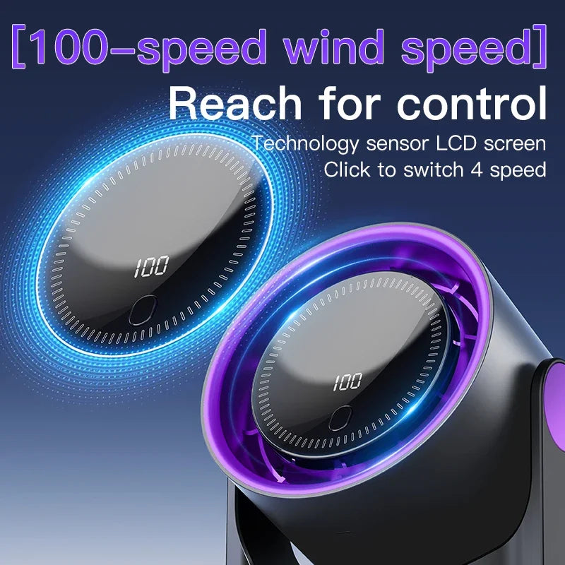 Ventilatore USB senza pale Airiqo | 100 livelli | Silenzioso e ad alta efficienza energetica | Portatile e da montare a parete