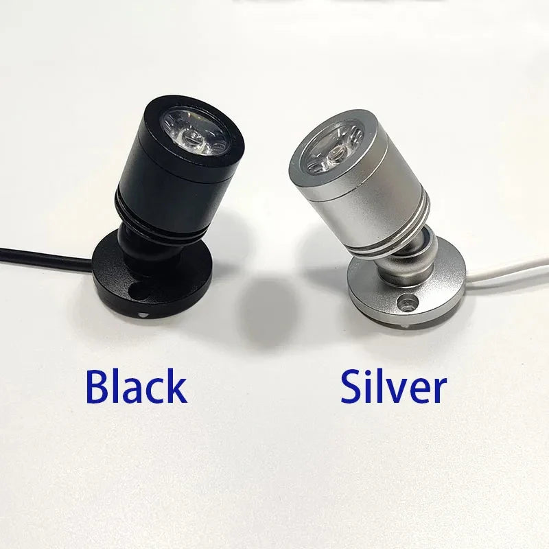 Mini LED Spot LuxoDot | 1W/3W | Spot USB per vetrine e decorazioni | Bianco caldo e freddo | Involucro in alluminio
