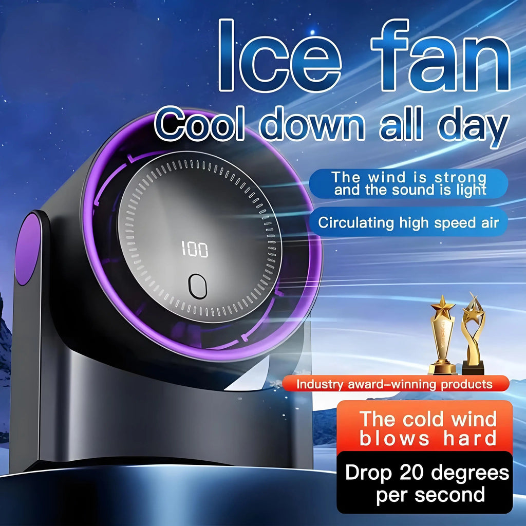Ventilatore USB senza pale Airiqo | 100 livelli | Silenzioso e ad alta efficienza energetica | Portatile e da montare a parete