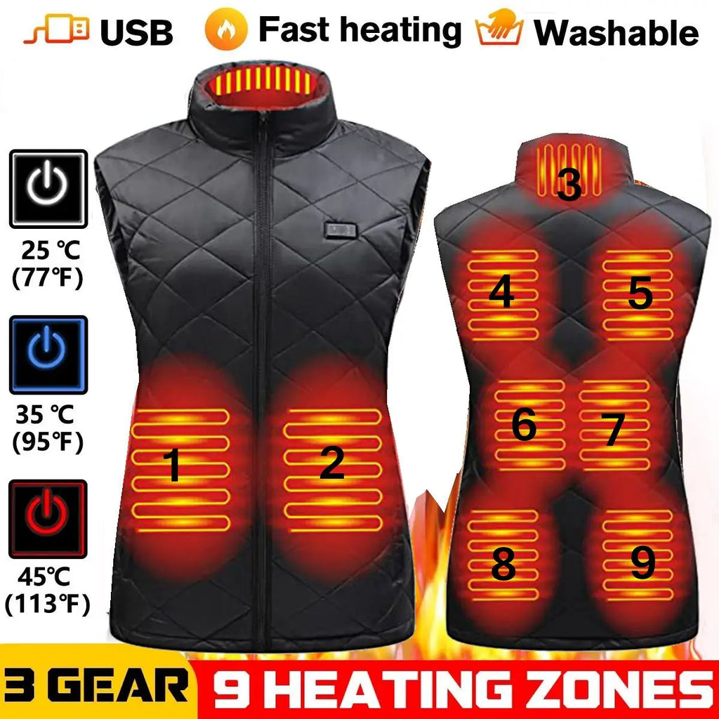 ThermaBelle Giacca Riscaldata per Donna | Giacca Riscaldata USB con Tecnologia Infrarossi | Regolazione del Calore & Leggera | Ideale per Autunno & Inverno